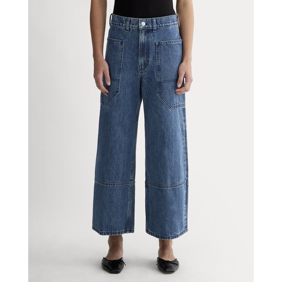 Everlane Women's Blue Flare & Wide Leg Jeans - Picture 2 of 14